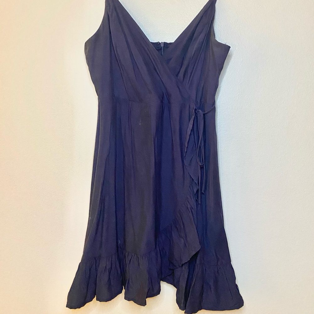 navy blue wrap dress